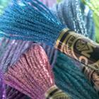 Image of E3843 Light Blue Sapphire 1 Skein DMC Light Effects 6-Strand Embroidery Floss